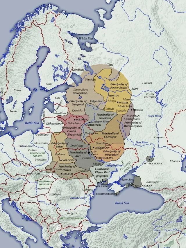 Карта княжеств Руси в XI–XII веках