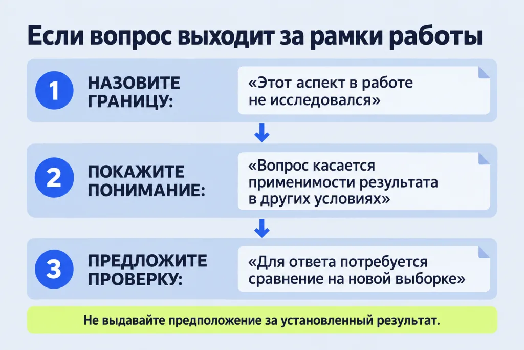 Если вопрос выходит за рамки работы