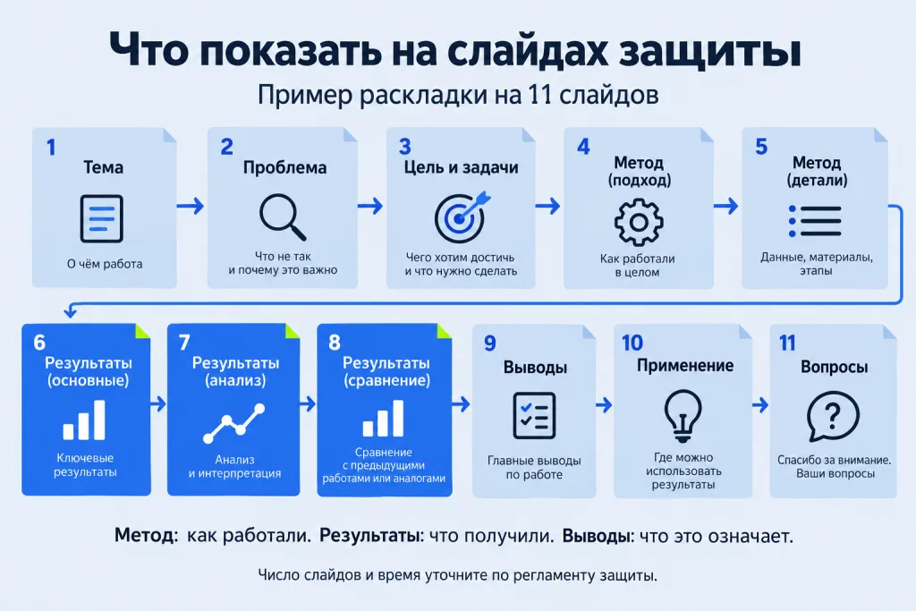 Что показать на слайдах защиты