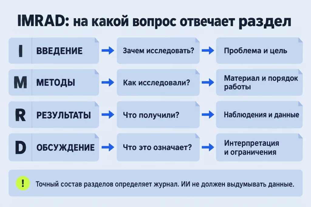IMRAD: на какой вопрос отвечает раздел