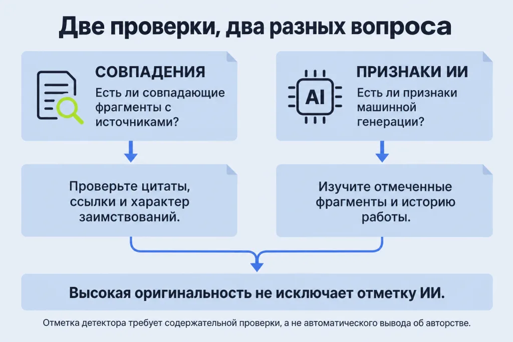Две проверки, два разных вопроса
