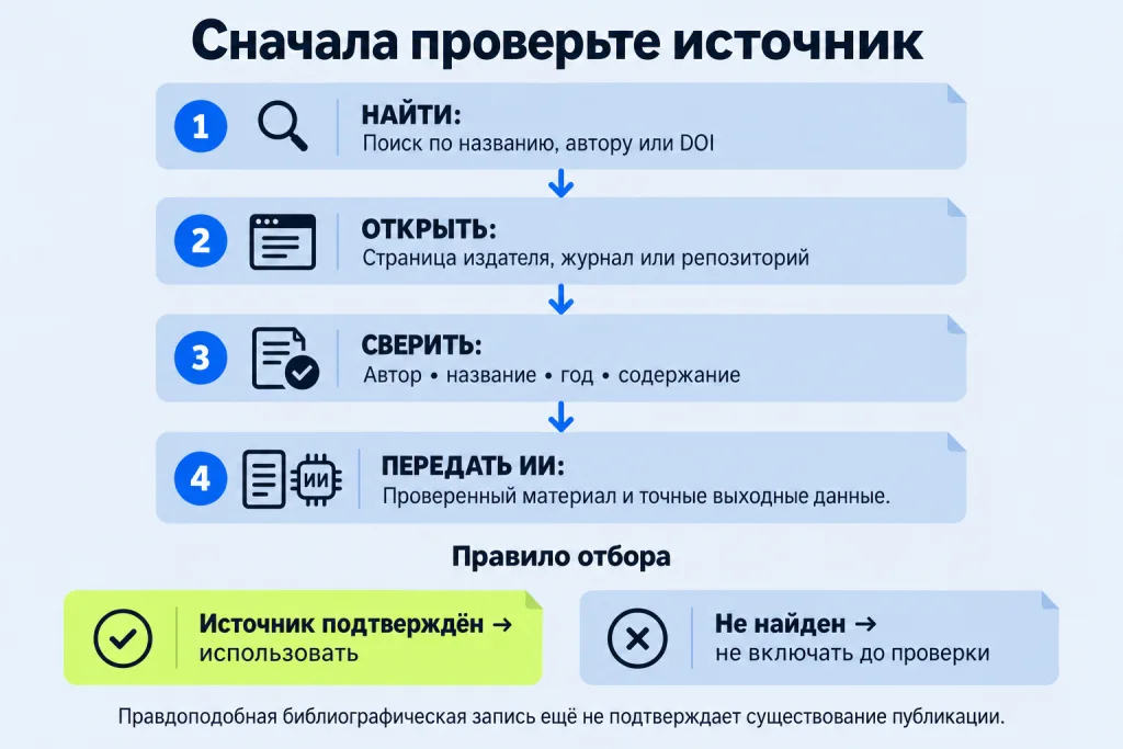 Сначала проверьте источник