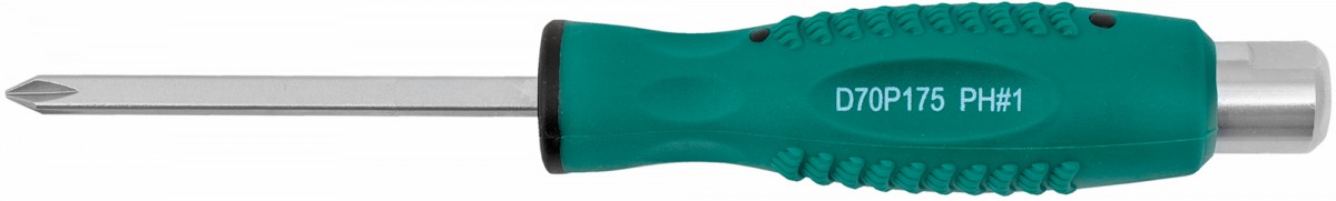 Отвертка стержневая крестовая, ударная, силовая под ключ, PH1x75 (D70P180) Jonnesway
