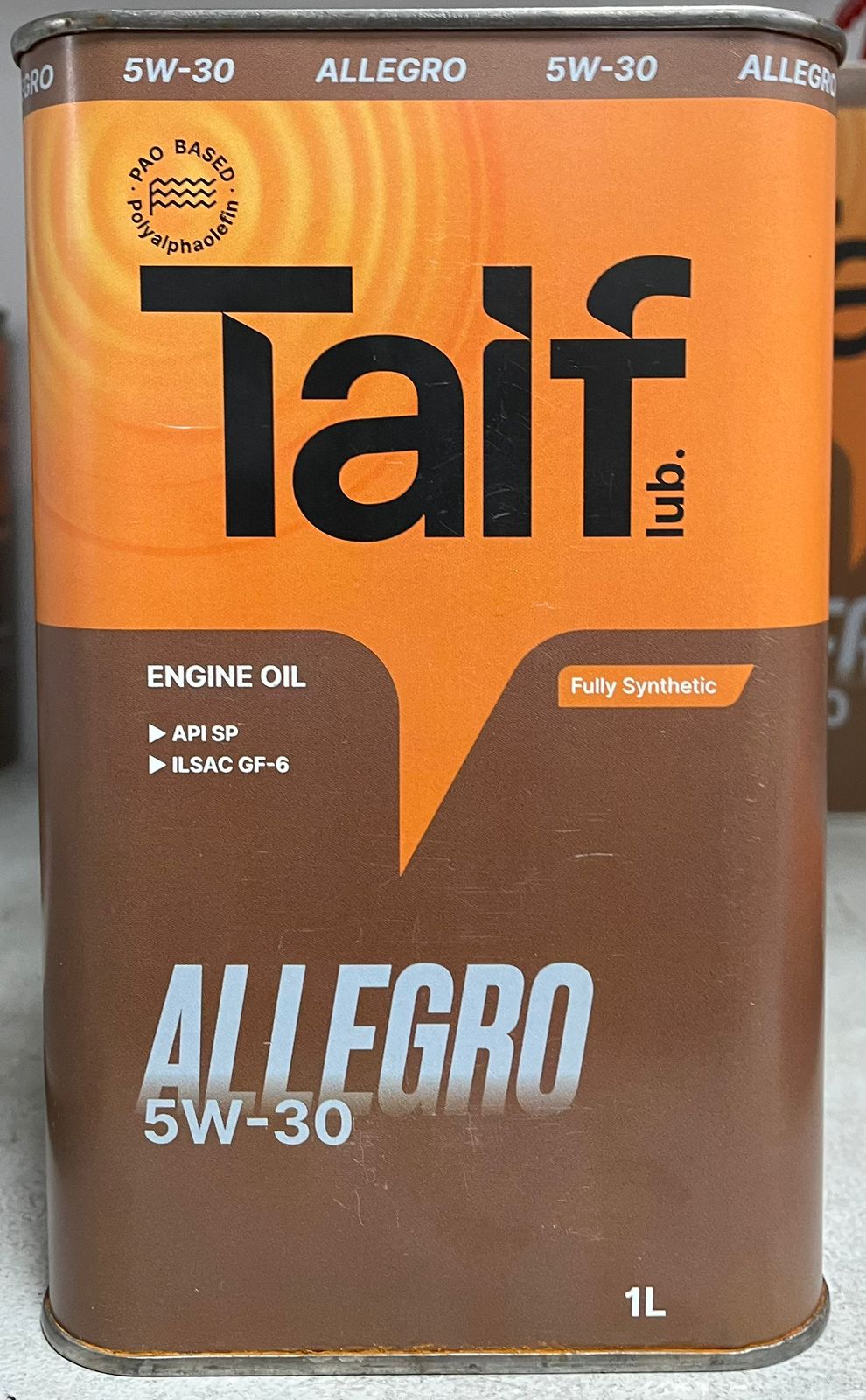 TAIF Масло моторное ALLEGRO 5W-30 API SP ILSAC GF-6A PAO 1L (жл) (12шт/1кор) (12х4)