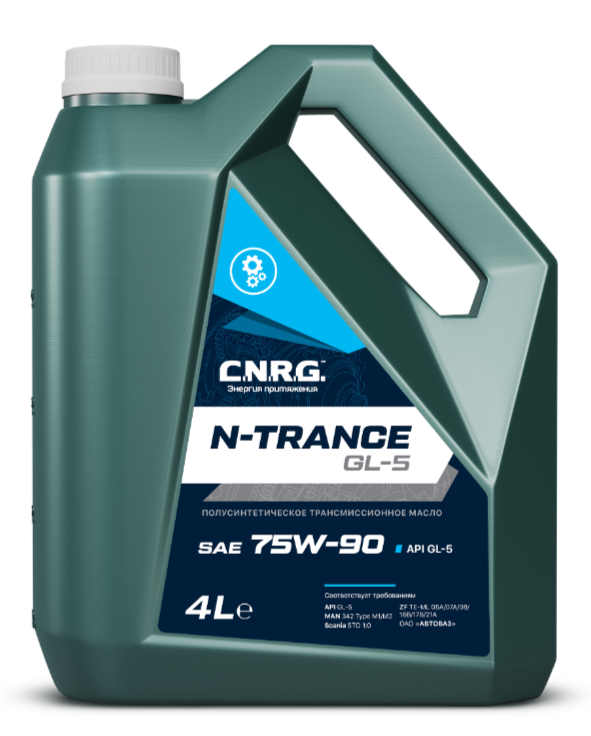 CNRG Масло трансмиссионное N-Trance GL-5 75W-90 (кан. 4 л/3,48 кг) (4шт/1кор) (10х3)