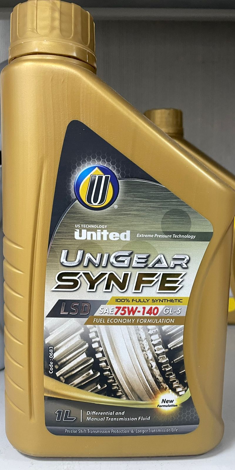 United Oil Масло трансмиссионное LSD FULLY SYN FE UNIGEAR S5 75W140 GL5 1л (пл)/0,9 кг (24шт/1кор) (6х4)
