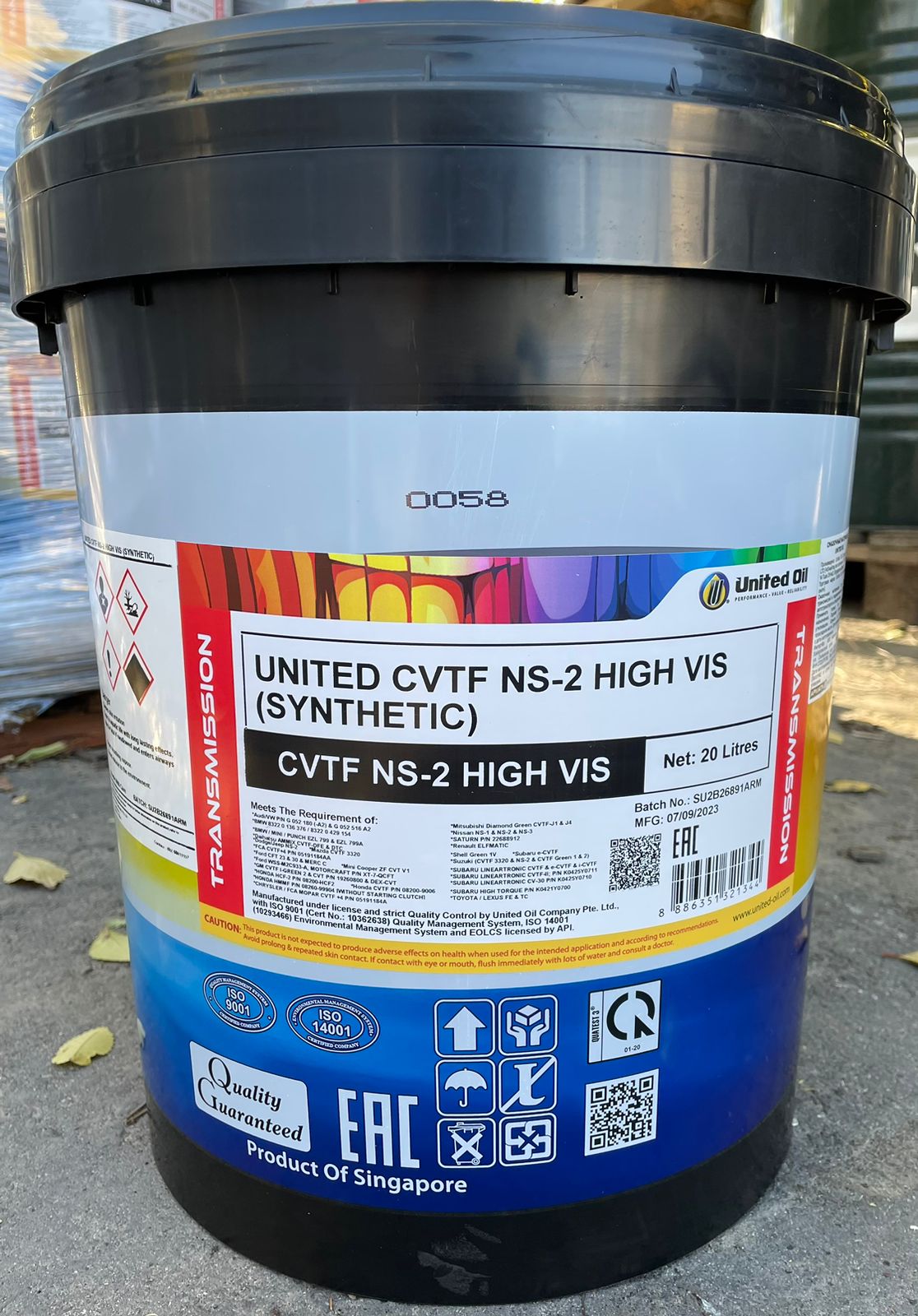 United Oil Масло трансмиссионное вариатор UNITED CVTF NS-2 20л / 18кг (12х3)