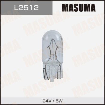 Лампа б/ц MASUMA 24v 5W T10 [уп.2]