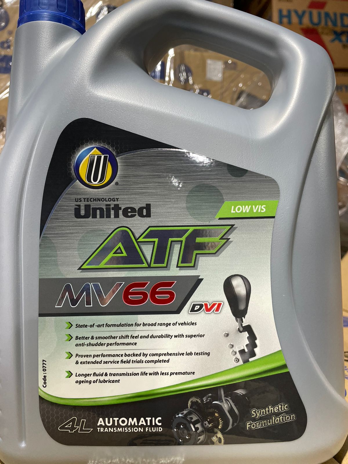 United Oil Масло трансмиссионное АКПП UNITED ATF MV-66 D6 4л/3,4 кг (4шт/1кор) (12х3)