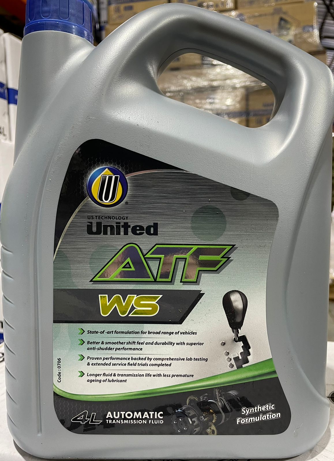 United Oil Масло трансмиссионное АКПП UNITED ATF WS 4л (пл) /3,4 кг (4шт/1кор) (12х3)