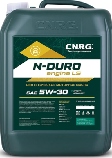 CNRG Масло моторное N-Duro Engine LS 5W-30 CI-4 (канистра 20 л/17 кг) (20х3)