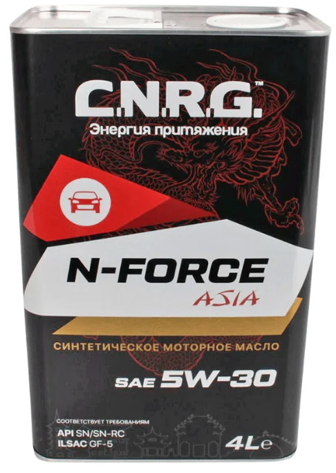 CNRG Масло моторное N-Force Asia 5W-30 SN/GF-5 (жл/б 4л/3,36кг) (4шт/1кор) (10х3)