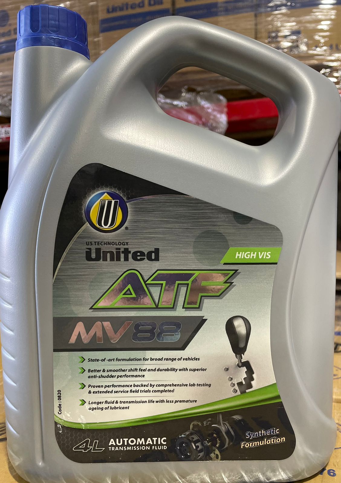 United Oil Масло трансмиссионное АКПП UNITED ATF MV-88 T-IV 4л (Code 0741)/3,4 кг (СТАРАЯ)