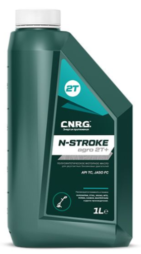 CNRG Масло моторное N-Stroke Agro 2T+ (пласт канистра 1 л/0,85 кг) (12шт/1кор) (10х4)