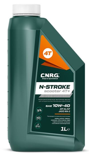 CNRG Масло моторное N-Stroke Scooter 4T+ 10W-40 (пласт канистра 1 л/0,87 кг) (12шт/1кор) (10х4)