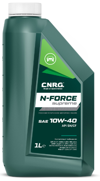 CNRG Масло моторное N-Force Supreme 10W-40 SN/CF (канистра 1 л/0,86 кг) (12шт/1кор) (10х4)