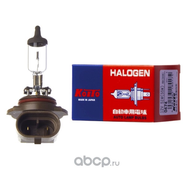 Автолампа галогеновая KOITO HB4 12V 55W 9006