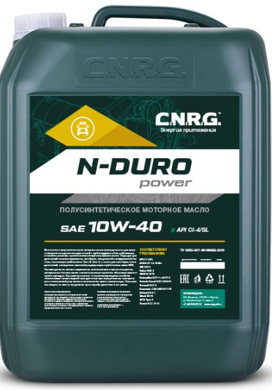 CNRG Масло моторное N-Duro Power 10W-40 CI-4/SL (кан. 20 л/17 кг) (20х3)