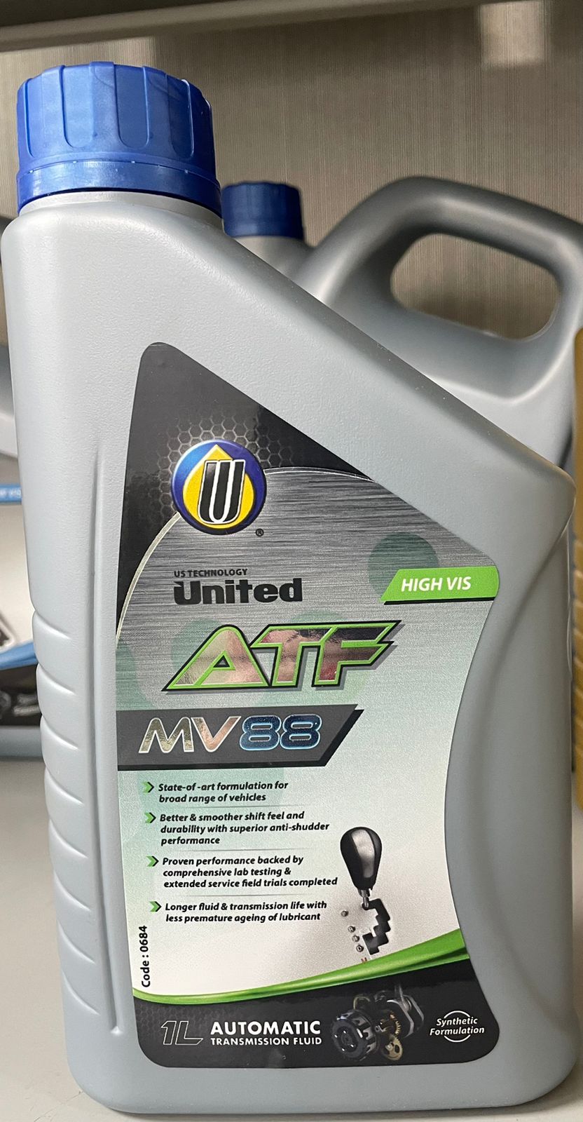 United Oil Масло трансмиссионное АКПП UNITED ATF MV-88 T-IV 1л (пл)/0,9 кг (24шт/1кор) (6х4)