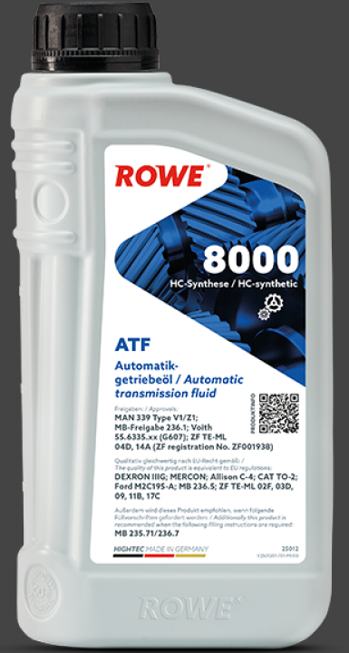 ROWE Масло трансмиссионное HIGHTEC ATF 8000  (1 л.) (12шт/1кор) (12х4)