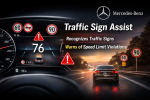 Traffic Sign Assist Mercedes-Benz: распознавание знаков, лимитов и предупреждение о превышении скорости