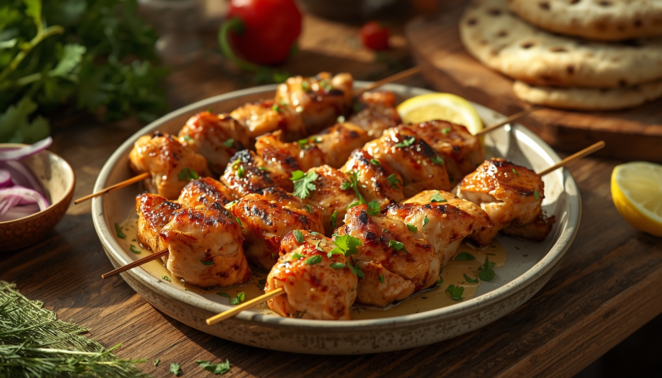 Куриные шашлычки в кефире