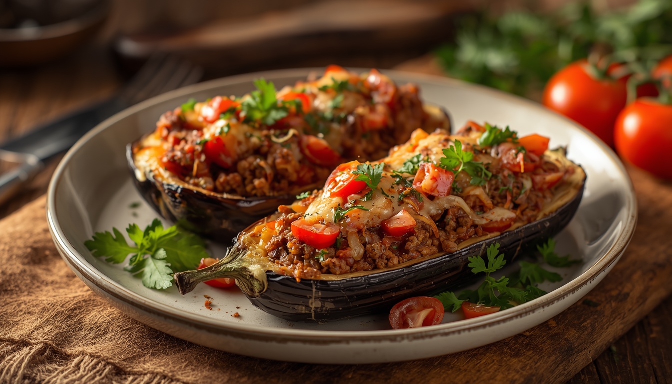 Баклажаны, фаршированные мясом