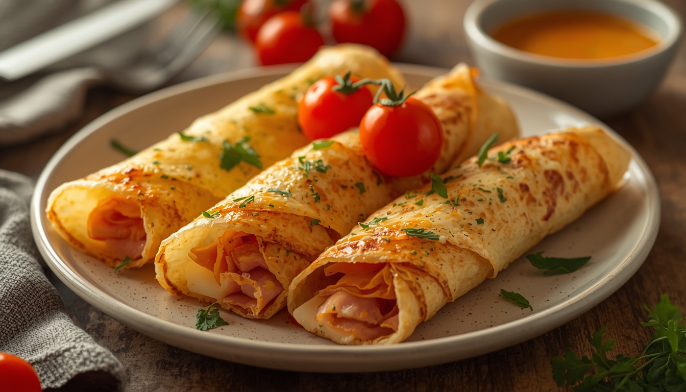 Крепы с ветчиной и сыром