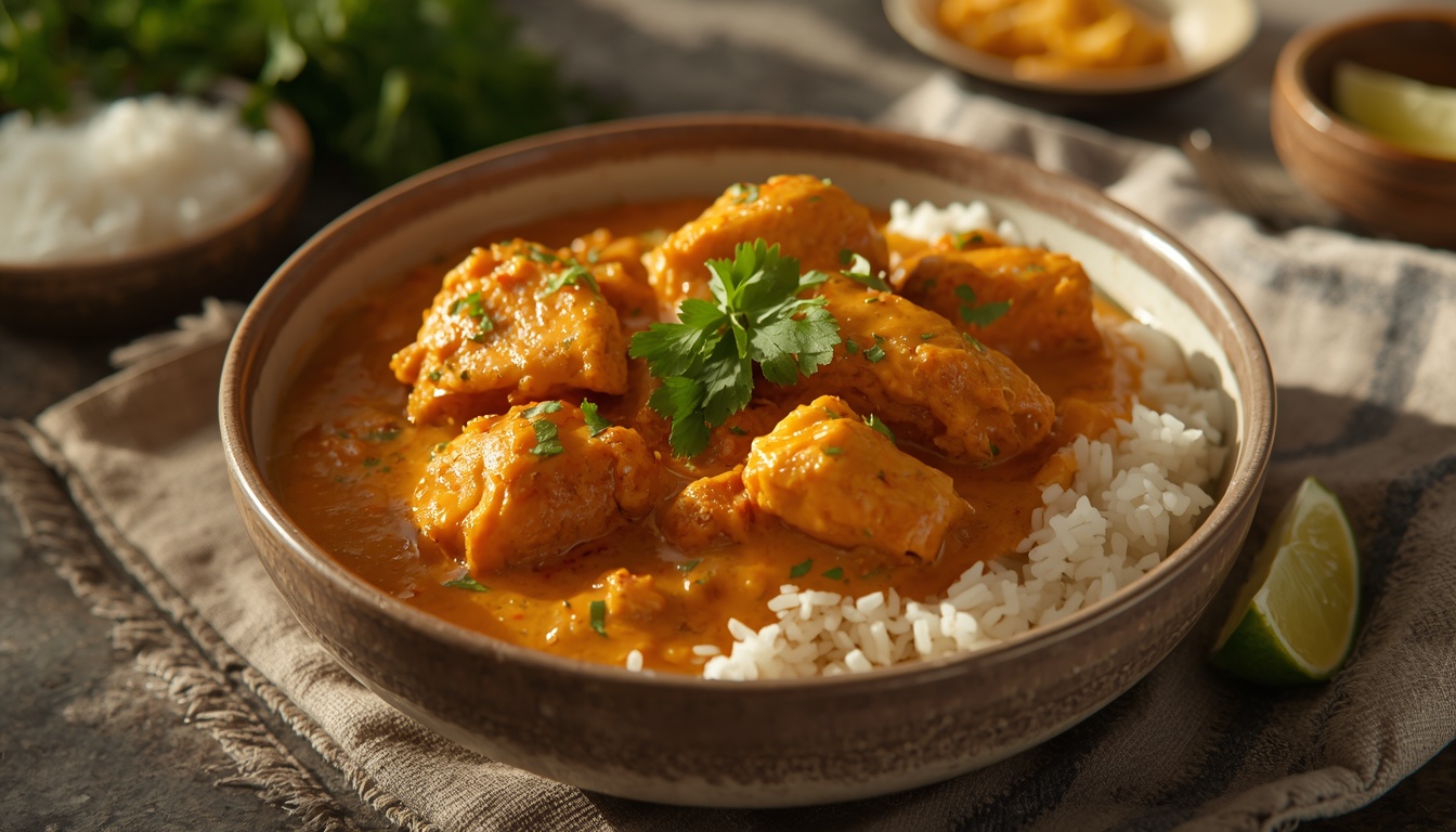 Курица карри с рисом
