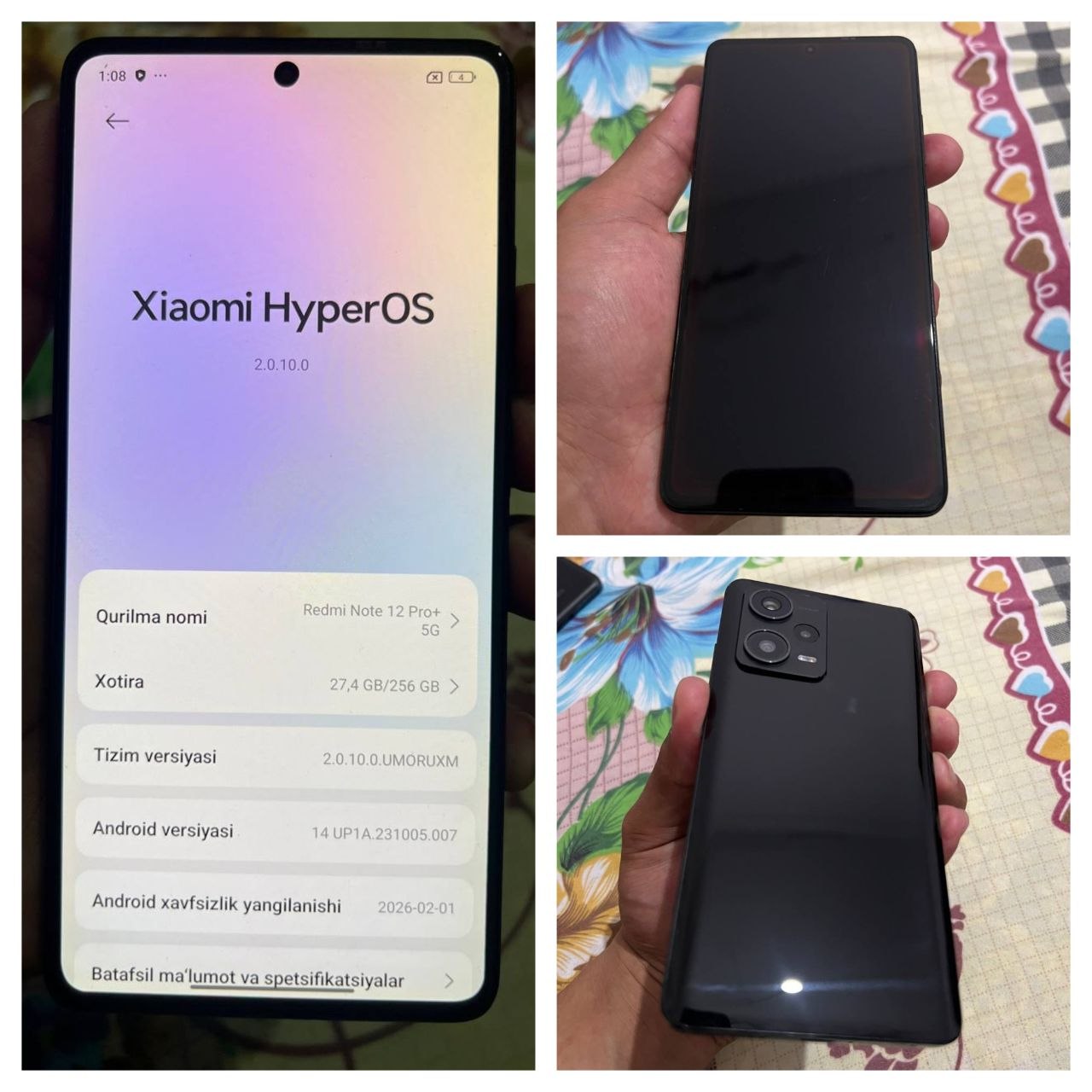 Redmi Note 12 Pro+ 5G 256GB Black