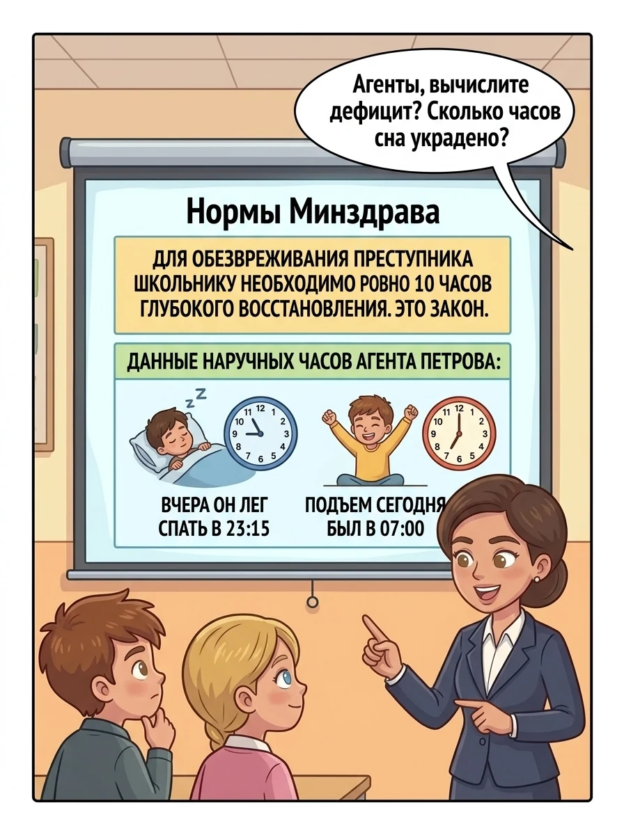 Учитель математики в образе детектива проводит интерактивный урок с пятиклассниками. Страница 9