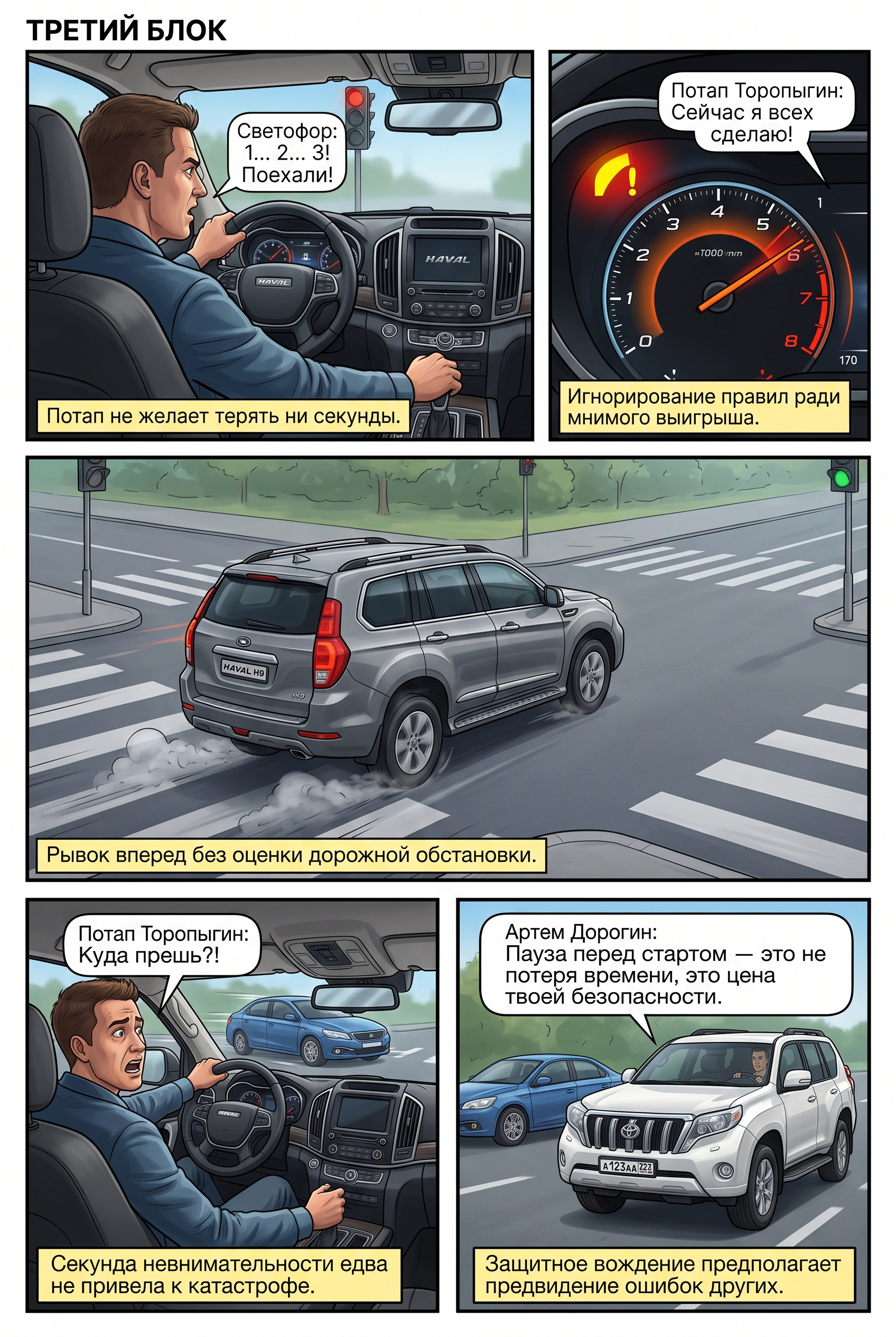Артем Дорогин на белом Toyota Land Cruiser Prado и Потап Торопыгин на сером HAVAL H9. Страница 9