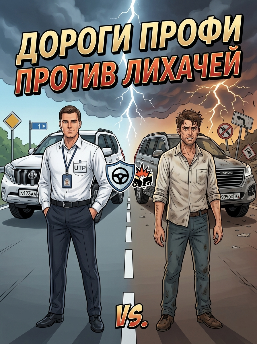 Артем Дорогин на белом Toyota Land Cruiser Prado и Потап Торопыгин на сером HAVAL H9. Страница 1