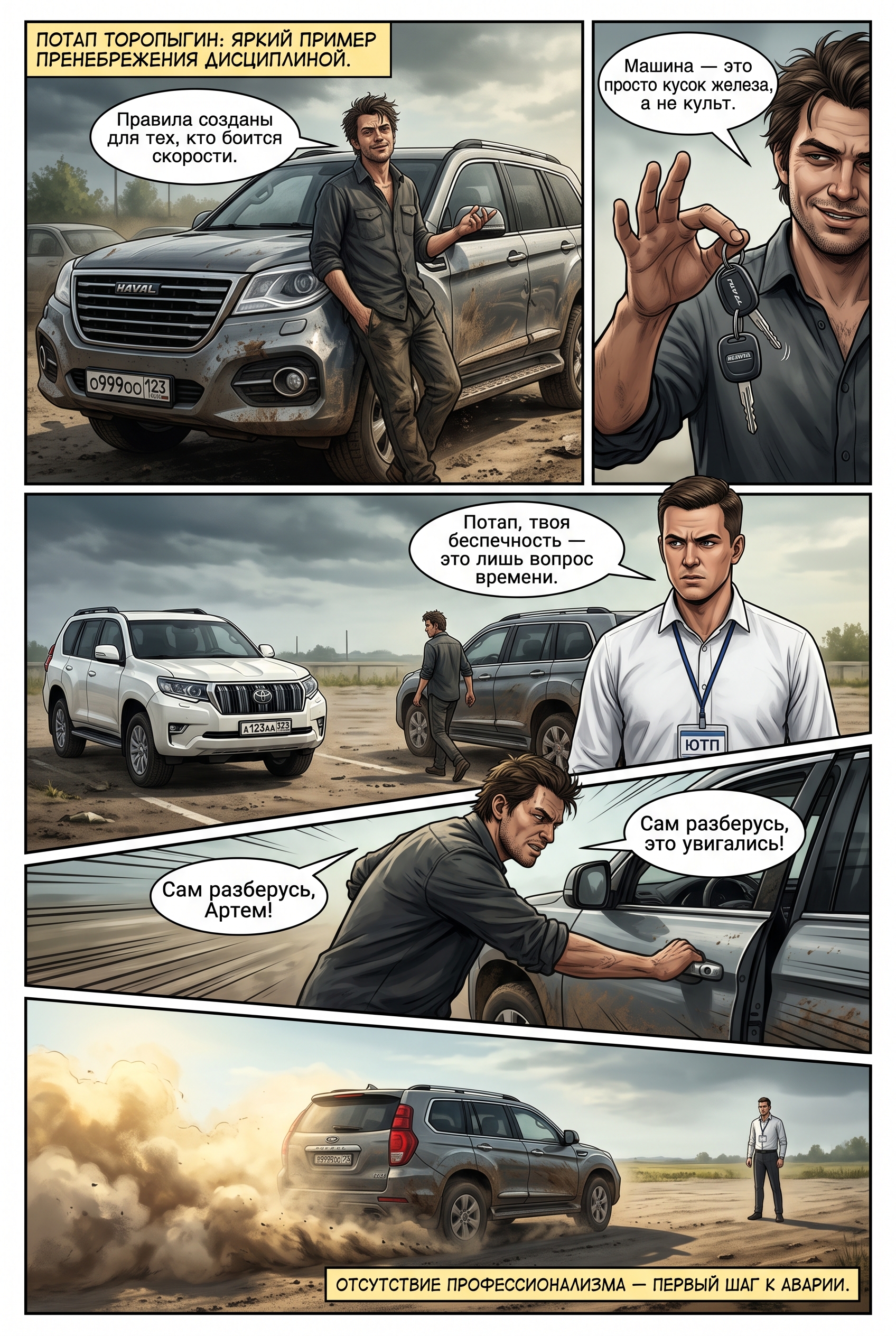 Артем Дорогин на белом Toyota Land Cruiser Prado и Потап Торопыгин на сером HAVAL H9. Страница 3