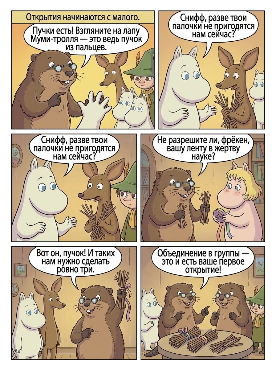 Муми-мама дает совет Снусмумрику в уютной кухне Муми-дома. Страница 10