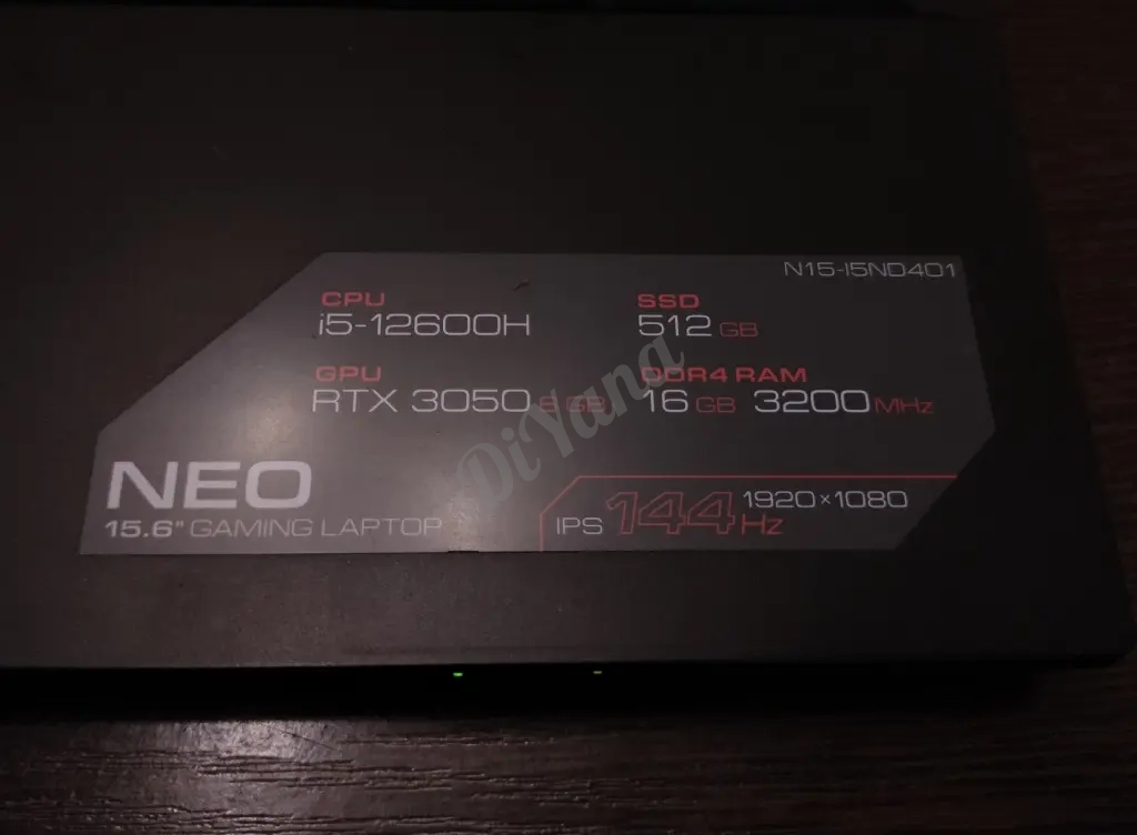 15.6" Ноутбук ARDOR GAMING NEO N15-I5ND401 черный