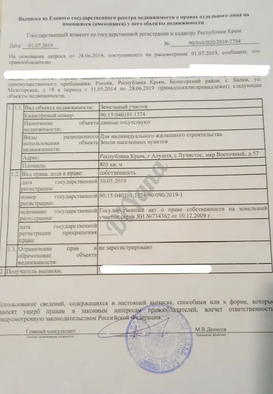 Продам участок , Алуштинский район, мкр-н Восточный