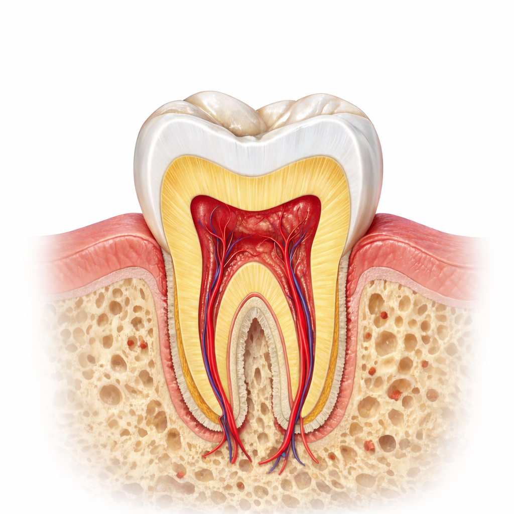 Анатомия зуба в разрезе