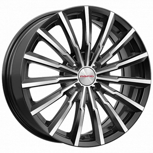 Диск литой 5.5x14 4x98 ET40 dia 58.5 КиК Акцент алмаз черный