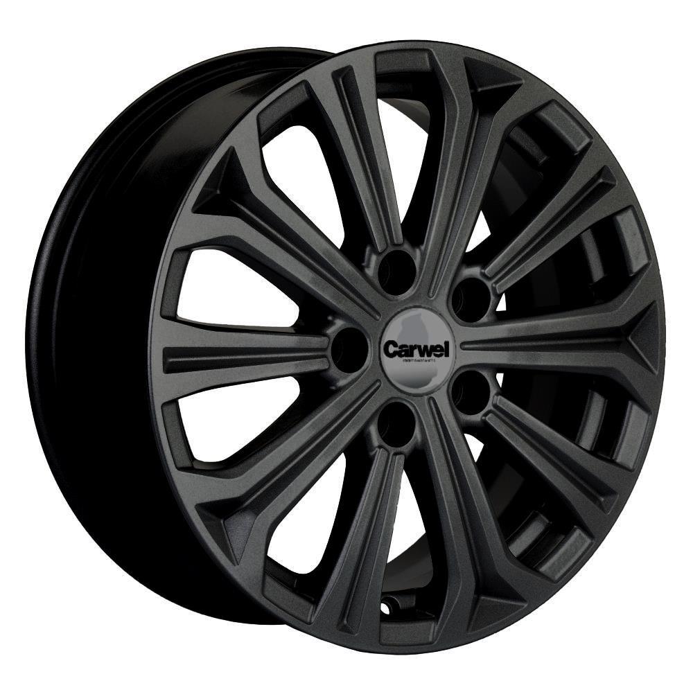 Диск литой 6.5x16 5x114.3 ET46 dia 67.1 Carwel Кудро 1610 BL