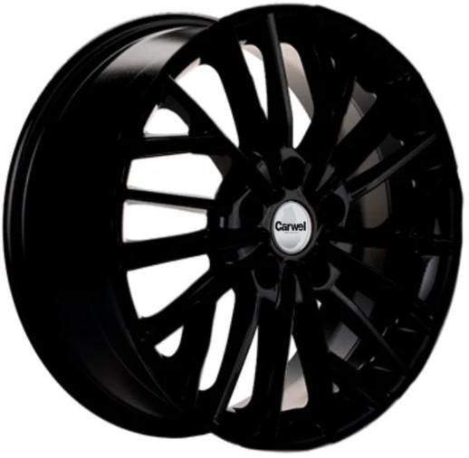 Диск литой 7x17 5x114.3 ET45 dia 60.1 Carwel Токо 1717 BL