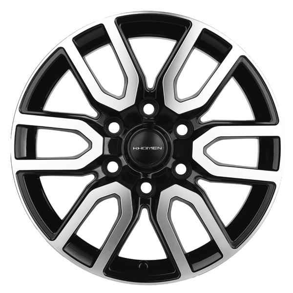 Диск литой 8.0x17 6x139.7 ET42 dia 75.1 Khomen KHW1723 (Haval H9) BLACK-FP KHW111001