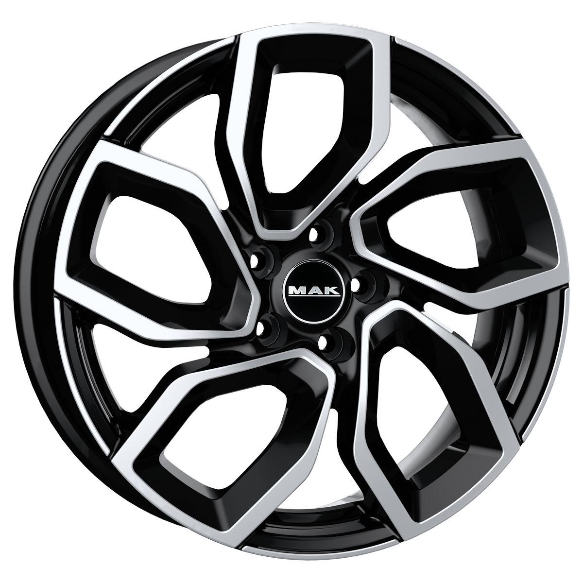 Диск литой 7.5x18 5x108 ET45 dia 65.1 MAK Apollo Black Mirror
