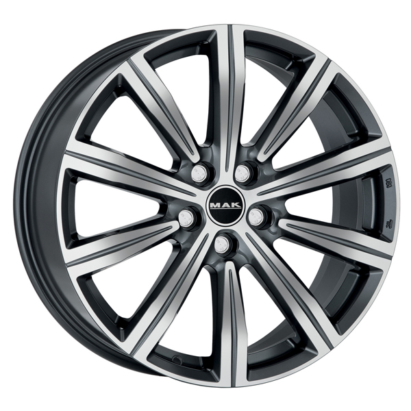 Диск литой 8x19 5x108 ET45 dia 63.4 MAK Birmingham Gun Met-Mirror Face
