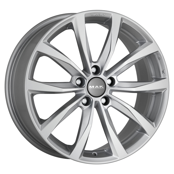 Диск литой 6.5x16 5x114.3 ET40 dia 76 MAK Wolf Silver