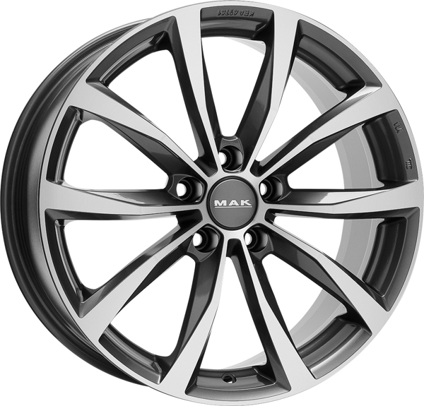 Диск литой 7x17 5x112 ET40 dia 57.1 MAK Wolf Gun Met-Mirror Face
