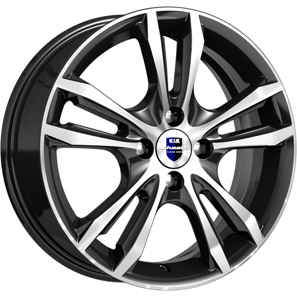 Диск литой 6.0х16 4x100 ЕТ37 dia 60.1 K&K Самара Алмаз черный(КС866)