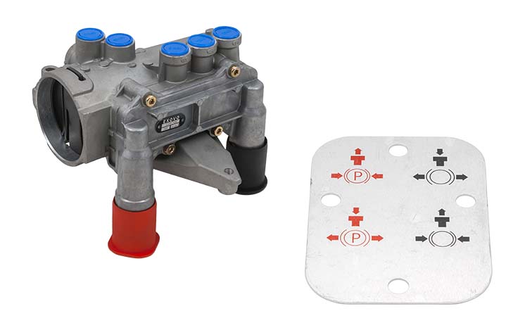 Кран растормаживания прицепа 10,0 bar (9710029000, 9710029120, 9710029007, 9710029127) EXOVO 20678E