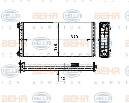 Радиатор отопителя DAF 71301 Радиатор отопителя DAF 71301