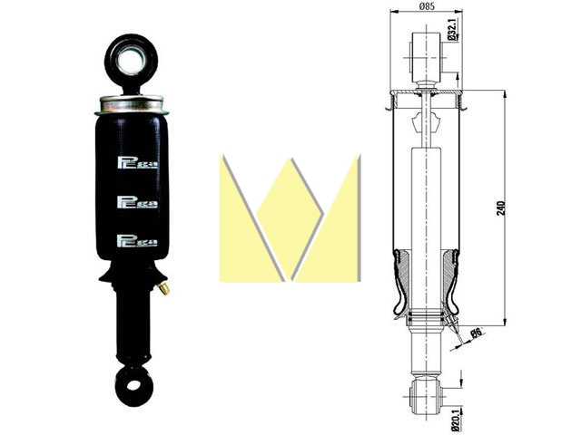 Амортизатор кабины F c/подуш SK469000501